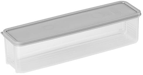 Duroecsain Caja de almacenamiento para espaguetis, pasta, contenedores, cereales, aperitivos, 30,5 x 8,8 x 7,5 cm