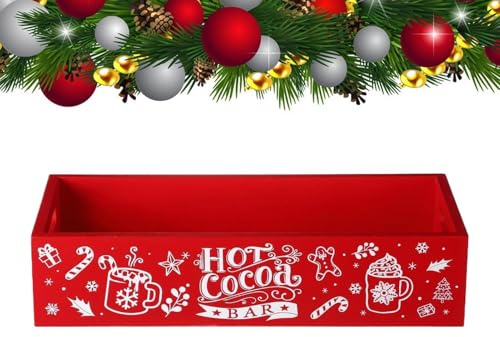 Christmas Wooden Storage Boxes,Hot Chocolate Bar Storage Box,Hot Chocolate Storage Box,Christmas Storage Box,Christmas Storage Box for Chocolate,Coffee,Bread,Car
