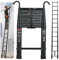 5M Aluminum Lightweight Extension Ladder with Automatic Locking,Non-Slip Feet,Load 150kg/330lb,Multi-Purpose Collapsible Ladder for Household and Outdoor Working(Black)