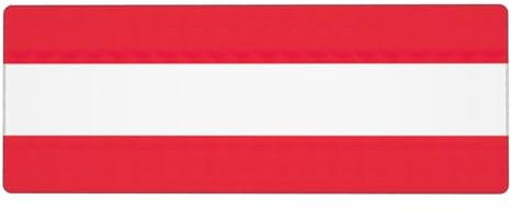 Schreibtischunterlage mit österreichischer Flagge, 30 x 80 cm lang, Tastatur-Pad, 3 mm rutschfeste Unterseite, geeignet für Zuhause, Büro, Arbeit