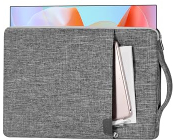 18.5-inch Portable Monitor Case with Acessories Storage | Sleeve for Most 18.5 Portable Monitors, Water-resistant Monitor Cover with Pocket, (Gray)