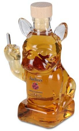 French Bulldog Whiskey Carafe, Whisky Decanter with 3D Middle Finger Bulldog Design, Transparent Shot Dispenser as Home Decoration, Whiskey Bottle for Vodka Brandy Drinks and Beer