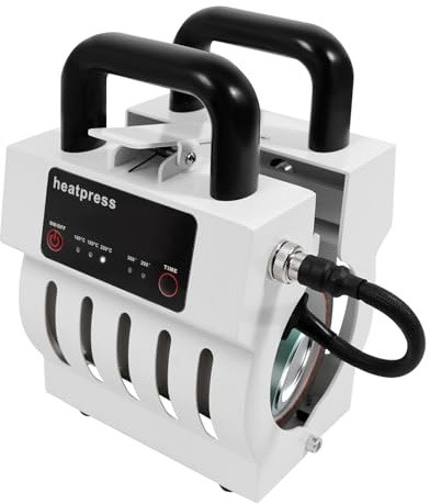 Dettchan Weiß Tassenheizpresse, Mini-Tassenheizpresse Becherpresse Maschine Mug Presse Heater Bedrucken Sublimationspresse 14.9 * 14.9 * 22.1 cm