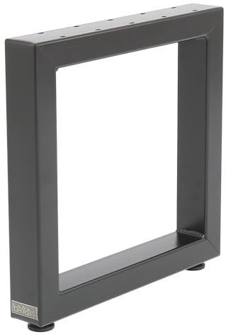 Bankgestell ohne Lehne 60/40 aus Stahl pulverbeschichtet – Höhe 42 cm Tiefe 40 cm Profil 60x40 mm, stabiles Metall Untergestell für Bänke Sitzmöbel Gartenmöbel (Schwarz, Einzeln)