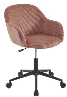 Vente-unique - Chaise de Bureau - Velours côtelé - Rose - MARENZIA