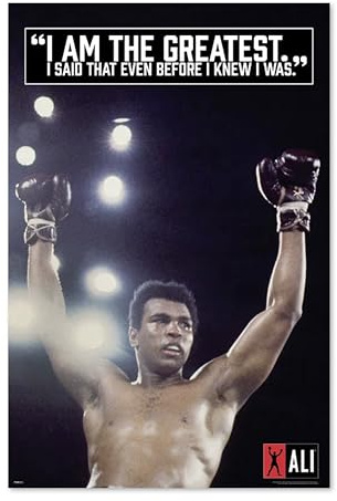Pyramid International Muhammad Ali Poster – I Am The Greatest – Boxlegende Motivations Zitat – Sport Wandposter 61 x 91,5 cm – Official Boxing Wall Art