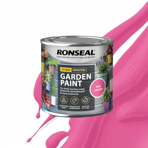 Milena Pink Jasmine Garden Paint 250ml, Water Based Wooden Paints, Fast Drying Matt Finish, Long Lasting Fade Resistance Fence Paint, DIY Colour for Brick, Flower Pots (Pink Jasmine, 250 M L)
