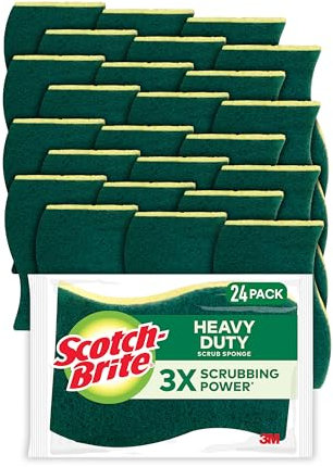 Scotch-Brite Scrub Sponge, Alto desempeño, 24 Count, 8