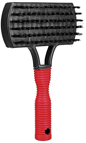 Trixie 2306 Softbürste, Kunststoff, beidseitig, 10 × 17 cm, schwarz/red