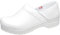 Sanita Professional PU | Zoccoli Professionali Chiusi | Zoccoli Artigianali Originali in Pelle Flessibile | Donna | Plantare Anatomico in Schiuma Morbida | Bianco | 39