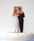 DreamWedding-UK Wedding Cake Toppers/Bride and Groom Figures/Sitting/Standing, Artificial Resin, Number 5, 5 x 12 x 12 cm