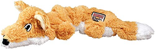 KONG – Scrunch Knots Fox – Innere Geknotete Seile und Minimale Füllung für Weniger Unordnung – Für Kleine/Mittelgroße Hunde