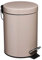 5 five simply smart Cubo de Basura 3L Pedal de Metal, Madera, Marrón Topo, D. 17 x H. 24,9 cm