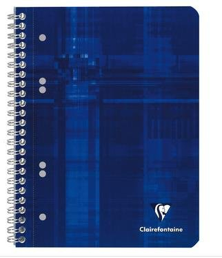Collegeblock mikroperforiert mit Ringbuchlochung Clairefontaine, DIN A5+ 14,8x21cm, 80 Blatt, 90g, kariert 8572 CC