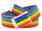 Unisex Rainbow Flag Buckle with Bottle Opener with Cut to Fit Rainbow Canvas Belt