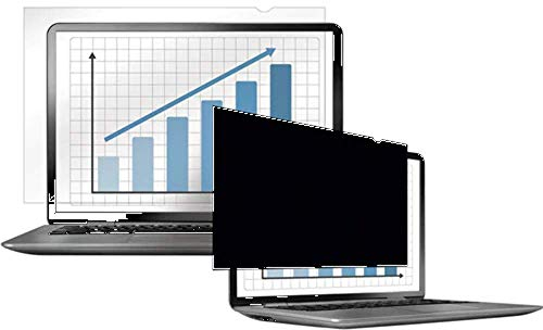 Fellowes PrivaScreen Anti Glare Black Privacy Filter & Screen Protector For Monitor/Computer, 22 Inches 16:10 Widescreen - Easy Attach & Removal With Quick Reveal Tabs