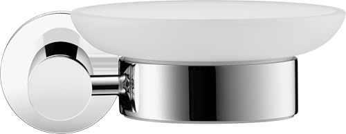 Duravit D-Code Seifenschale Wand - Wandseifenschale mit Chromhalter, Seifenhalter zur Wandmontage, Badaccessoire passend zur D-Code Serie