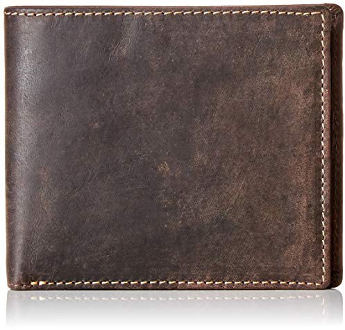 VISCONTI GENTS OIL BROWN LEATHER BIIFOLD WALLET 707