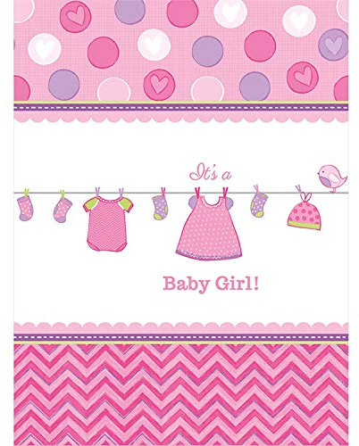 With Love Girl Paper Tablecovers 1.37m x 2.59m