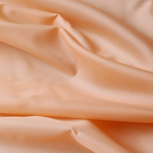 Seidentaft - Stoff Meterware - 27 Farben - Taft - Futterstoff - Deko (apricot)