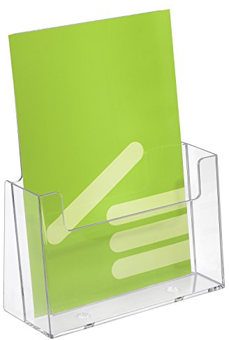 5 Stück DIN A5 Prospekthalter/Prospektständer/Tischprospekthalter/Tischaufsteller im Hochformat transparent