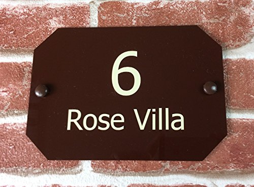 Placa de señal para casa personalizada dirección señal de la puerta número de casa nombre de la calle