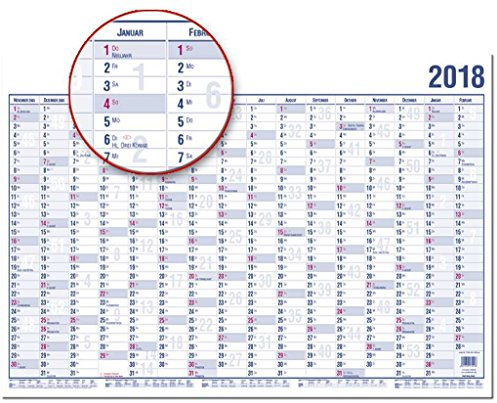 Wandkalender - A2, 16 Monate