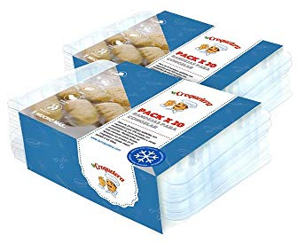 La Croquetera Pack apilables y Reutilizables-para 400 masas (croquetas, albóndigas, Bolas, etc.) -100% español : Patentado y Fabricado en España, Set 40 bandejas