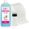 N&BF All for one Nagel Cleaner mit Cocos Duft 1000ml + Dispenser Pumpflasche (Schwarz) + 1000 Zelletten Pads (2 Rollen à 500 Stück) 70% Ethanol-Alkohol 1 Liter – für Gelnägel Nail-Cleaner