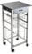 Versa Leicester Küchenwagen mit Rädern, Schubladen und Flaschenregal, Gemüsehändler, Küchenablage, Maßnahmen (H x L x B) 82 x 40 x 40 cm, Holz und Metall, Farbe: Grau
