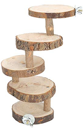 Hamster Leiter, 5 Schichten Holz Klettertreppen Meerschweinchen Ratte Spielzeug Käfig Zubehör für Kleintiere