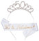 Fantasyon 50 Geburtstag Krone und Schärpe, Kristall Tiara Geburtstag Krone Geburtstag Tiara Strass Krone für 50 Geburtstag Geschenk Party Zubehör (50 Jahre alt)