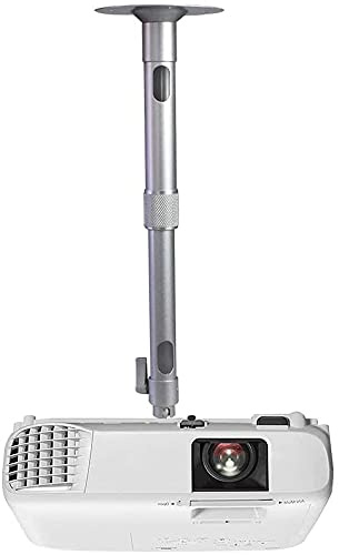 Drsn Universal Beamer Deckenhalterung - Höhenverstellbar 35-60cm - Traglast 5kg - 360° Drehbar, Projektor-Halterung für die Decke/Wand, Kabelführung, Aluminiumlegierung