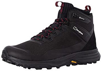 Berghaus Vc22 Multisport GTX Tessuto Impermeabile metà Walking, Stivali da Escursionismo Uomo, Nero e Rosso, 42.5 EU