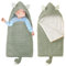 LAWKUL Kinderwagen Decke Neugeborene Wickeldecke Schlafsack Wolle Kinderwagendecke Winter Dick Schlafsäcke für 0-6 Monate Jungen Mädchen Grün