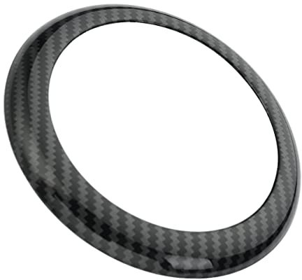 CTDOESO Abdeckung Emblem für den hinteren Abzeichenring Logo Dekorationsabdeckung mit Klebeband für B-M-W 1er F20 F21 M140i M135i 118i 2011-2019 (Carbonfaser Schwarz)