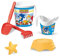MONDO 28707 Sonic Bucket, Set Mare Renew Toys con Secchiello, Paletta, Rastrello, Setaccio, Formina, Annaffiatoio Inclusi, Multicolore, 17 cm