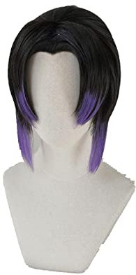 Kochou Shinobu Wig Kimetsu no Yaiba Cosplay Hair Synthetic Heat Resistant Hair Kochou Shinobu Cosplay