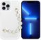 Cadorabo Hülle kompatibel mit Apple iPhone 13 PRO MAX Schutzhülle TPU Silikon Case Handschlaufen Design mit Perlen Slim Kratzfest Weiche Gummi mit Rundumschutz Case Hülle für iPhone 13 PRO MAX in Weiß
