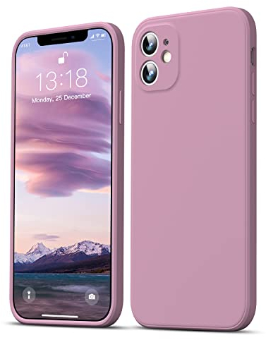 GOODVISH Cover in Silicone Morbida Ultra Sottile Compatibile con iPhone 11 6.1 '',con Protezione per Fotocamera, Custodia Protettiva Antiscivolo progettata per iPhone 11 Telefono Case, Rosa Viola