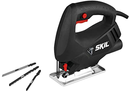 SKIL Scie sauteuse 4190 AA (moteur 400 W, profondeur de coupe de 65 mm, livrée avec 3 lames de scie pour bois, pour coupes droites et courbées) F0154190AA