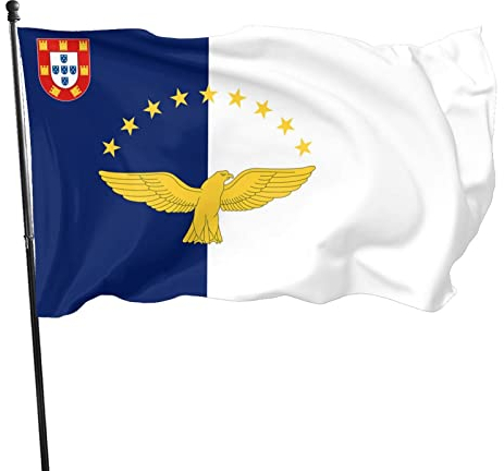 Flagge der Azoren, Garten, dekorative Flaggen im Freien, Zuhause, Zimmer, Partys, 3 x 5 Ft