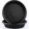 GAKUMXL Plant Saucer 15 20 27 30 cm 3 Pack plant tray Heavy Duty Sturdy Durable Thicker Plastic Plant Drip Trays for Indoor Outdoor Garden (27 cm, Black)