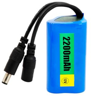 WILLQ DC 12V 2200mAh Rechargeable Li-ion Battery Lithium Battery Pack for LED Light Bar/Robotics/Camera Battery/Street Light Battery/Various 12V Lamps Backup Battery,12V2200mah triangle type