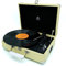 GPO Attache - Tocadiscos de Vinilo con Altavoces Integrados, Tocadiscos Vintage portátil Compatible con Altavoces externos, grabación Directa USB, Color limón