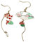 Style chinois Lotus pliant ventilateur asymétrique gland boucles d'oreilles pour femmes grue carpe lapin chaton Style National boucle d'oreille bijoux Beau et charmant