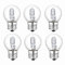Caldarax 6 Stück Halogenlampe E27 28W Dimmbar, 370LM Warmweiß 2700K Vintage Klar Glas Halogen Glühbirne AC 230V Globe G45 E27 28 Watt Schraubbirne für Kronleuchter, Wandlampe