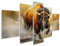 islandburner Bild auf Leinwand Großes wütendes Bison Ölgemälde im Impressionismus Stil Bilder Wandbilder Poster