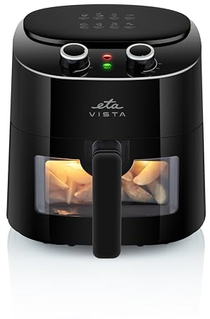 ETA Friggitrice ad aria calda Vista I 4,3 litri Friggitrice I 1300 Watt I 160-220°C I Finestra I Touch Display I Timer