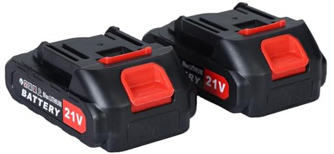 21V Battery for Power Tools 21V Li-ion Battery Pack for all Cordless Tool 21V Electric Rechargeable Battery for Hedge Trimmer/Cutter/Drill/Grass Trimmer/Chainsaw/Car Washer/Hammer Drill 2×1.5Ah B2